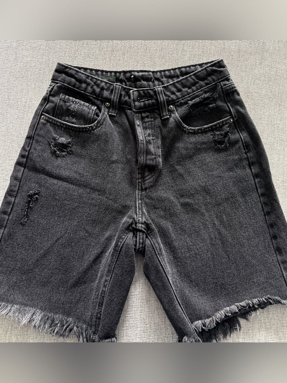 Target Women's Black Distressed Denim Shorts